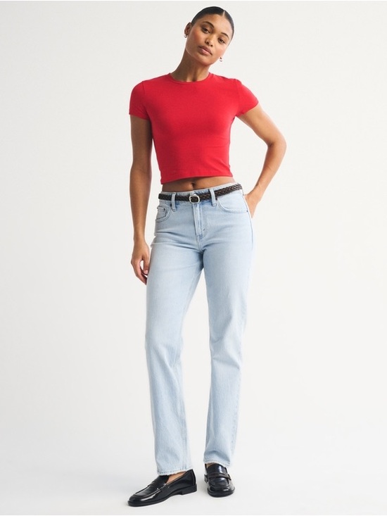 Abercrombie & Fitch Denim - Abercrombie & Fitch Curve Love Low Rise 90s Straight Jean size 10 short